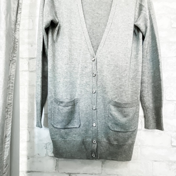 ERIN by Erin Fetherston |  Oversized Cardigan | Heather Grey | Small - Picture 6 of 8
